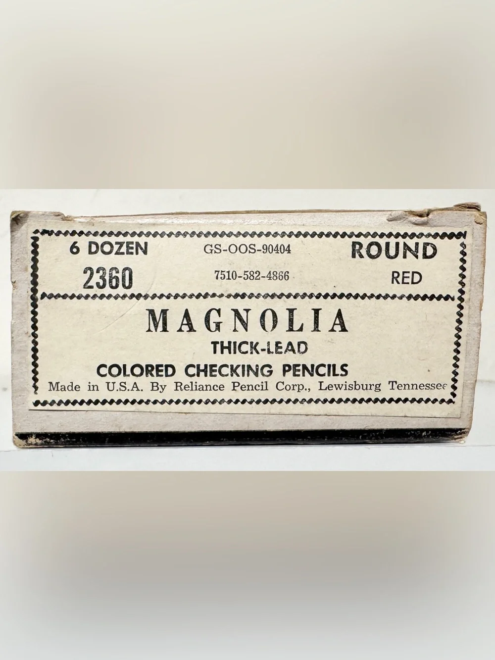 6 Dz MAGNOLIA THICK-LEAD Red COLORED CHECKING PENCILS 2360 USA Reliance Corp